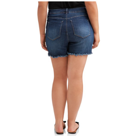 A3 Denim Women's Blue Raw Edge Denim Shorts Size 20W - Picture 4 of 4